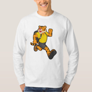 Tijger bij uitvoering met rugzak t-shirt