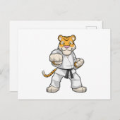 Tijger bij vechtsport Karate Briefkaart (Voorkant / Achterkant)