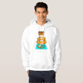 Tijger bij Yoga op Yoga mat Hoodie (Voorkant volledig)