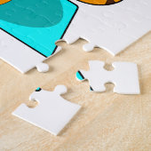 Tijger bij Yoga op yogamat Legpuzzel (Zijkant)