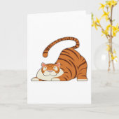 Tijger bij yogastrekoefeningen kaart (Gele Bloem)