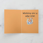 Tijger Birthday Party Kaart (Binnen)