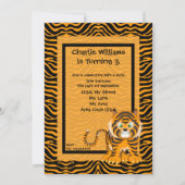 Tijger Birthday Party Kaart (Voorkant)