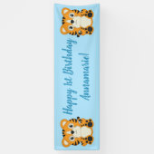 Tijger Birthday Party Spandoek (Verticaal)
