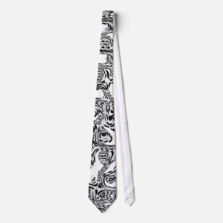 Tijger Black & White Style Twisted Snake 2 Print Stropdas