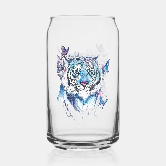 Tijger Blikvorm Glas (Voorkant)