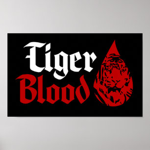 Tijger bloed 19,95 dollar grafisch Poster voor kun