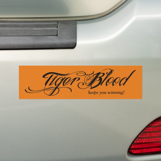 Tijger bloed (laat je winnen!) bumpersticker (Op auto)