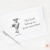  tijger bloem etsen boekenplaat rechthoekige sticker (Envelop)