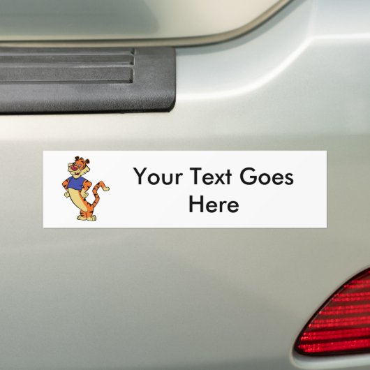 Tijger - Blue Mascot Bumpersticker (Op auto)