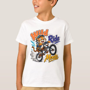 Tijger BMX-fiets Wild Ride-grafiek T-shirt