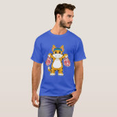 Tijger Bodybuilder Hanteer Gewichts training T-shirt (Voorkant volledig)