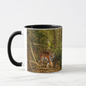Tijger Bossen Fantasy Trees Brush Mok (Links)