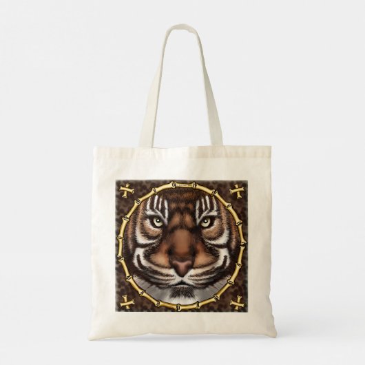 Tijger Botten canvas tas (Achterkant)