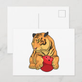Tijger Bowling Bowlingbal Briefkaart (Voorkant / Achterkant)