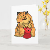 Tijger Bowling Bowlingbal Kaart (Gele Bloem)