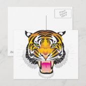 tijger briefkaart (Voorkant / Achterkant)