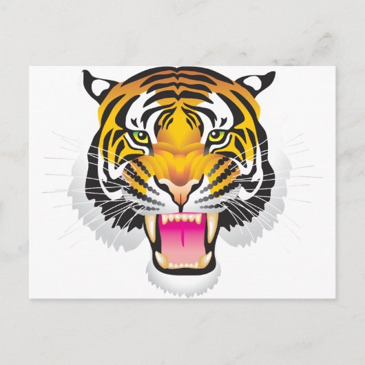 tijger briefkaart (Voorkant)