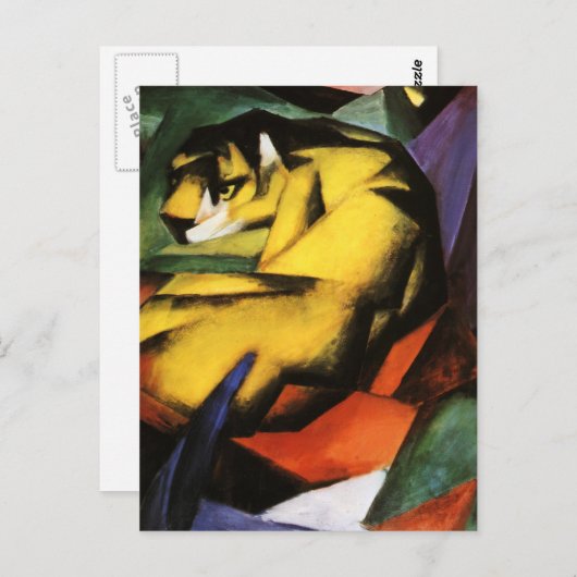 tijger briefkaart (Voorkant / Achterkant)