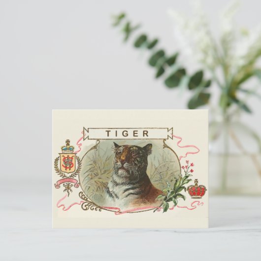  tijger briefkaart (Staand voorkant)