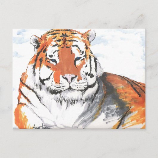 tijger briefkaart (Voorkant)