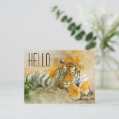 tijger briefkaart (Staand voorkant)