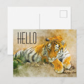 tijger briefkaart (Voorkant / Achterkant)