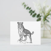 tijger briefkaart (Staand voorkant)