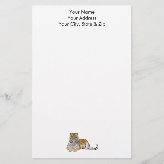 tijger briefpapier (Voorkant)
