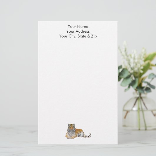 tijger briefpapier (Staand voorkant)