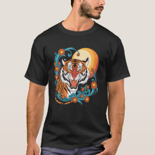 Tijger Brullende Kat Maankalender Nieuwjaar Dierri T-shirt