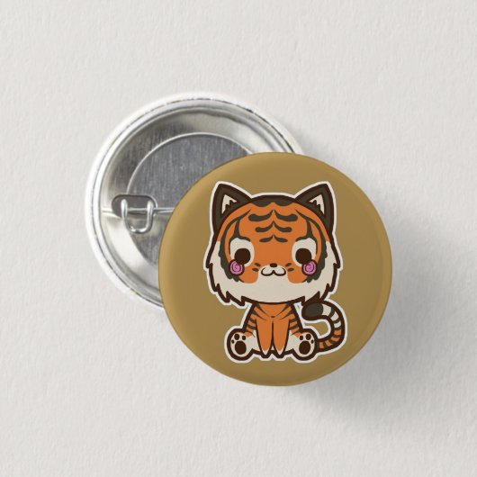 Tijger Button (Voorkant /achterkant)