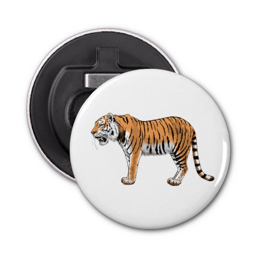 tijger button flesopener (Voorkant)