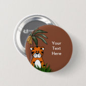 Tijger Buttonnen Ronde Button 5,7 Cm (Voorkant /achterkant)