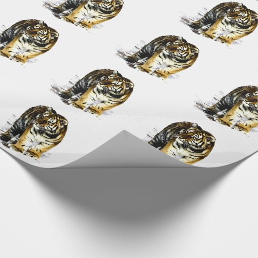 tijger cadeaupapier (Hoek)