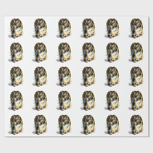 tijger cadeaupapier (Vlak)