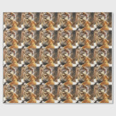 tijger cadeaupapier (Vlak)