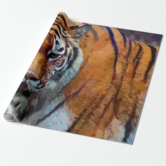 Tijger cadeaupapier (Uitgerold)