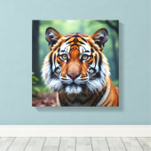 Tijger Canvas Afdruk (Insitu (Houten vloer))