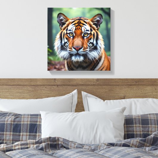 Tijger Canvas Afdruk (Insitu (Slaapkamer))