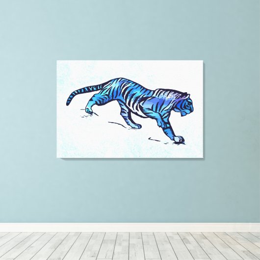 tijger canvas afdruk (Insitu (Houten vloer))