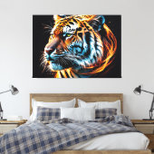 tijger canvas afdruk (Insitu (Slaapkamer))