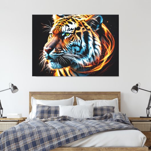tijger canvas afdruk (Insitu (Slaapkamer))