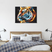 Tijger Canvas Afdruk (Insitu (Slaapkamer))