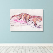  tijger canvas afdruk (Insitu (Houten vloer))