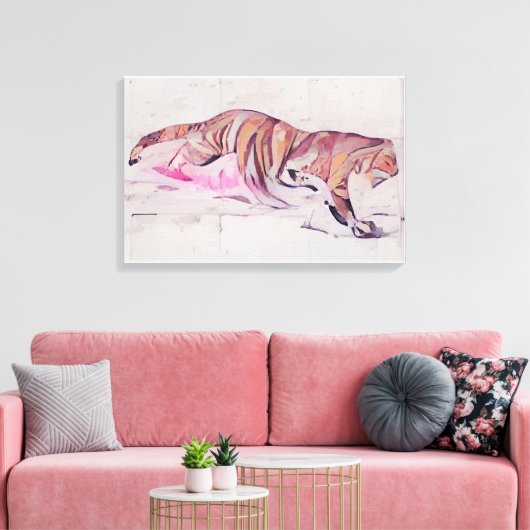  tijger canvas afdruk (Insitu (Woonkamer))