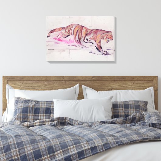  tijger canvas afdruk (Insitu (Slaapkamer))