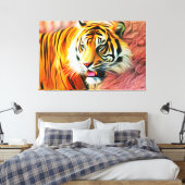 tijger canvas afdruk (Insitu (Slaapkamer))