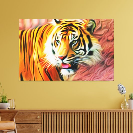 tijger canvas afdruk (Insitu (Woonkamer))