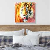 Tijger Canvas Afdruk (Insitu (Slaapkamer))